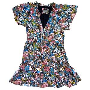 Anthropologie Floral Mini Dress - Multicolor